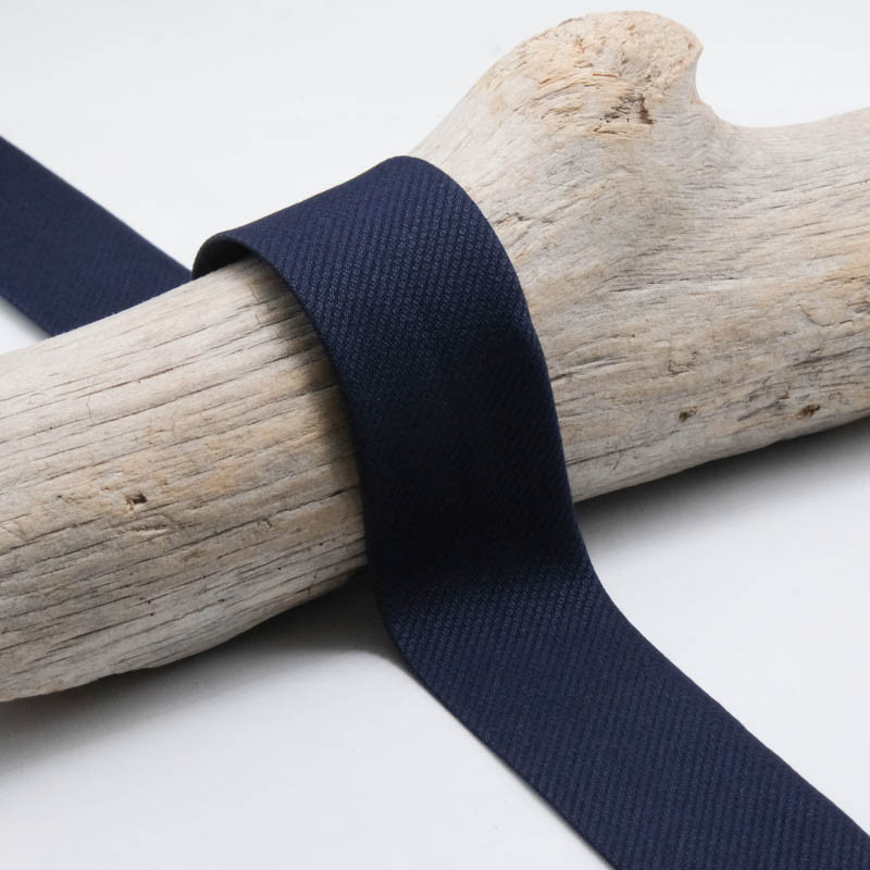 30mm Solid Navy Blue Bias Binding - Maison Klem